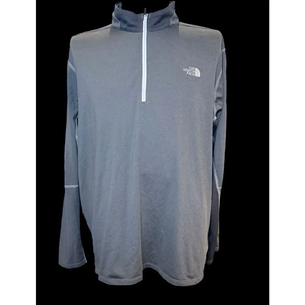 The North Face Men’s Quarter Zip Flash Dry XXL Gray Activewear Pullover